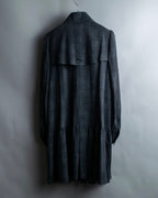 “Burberry Black Label” Trench coat designed long check shirts