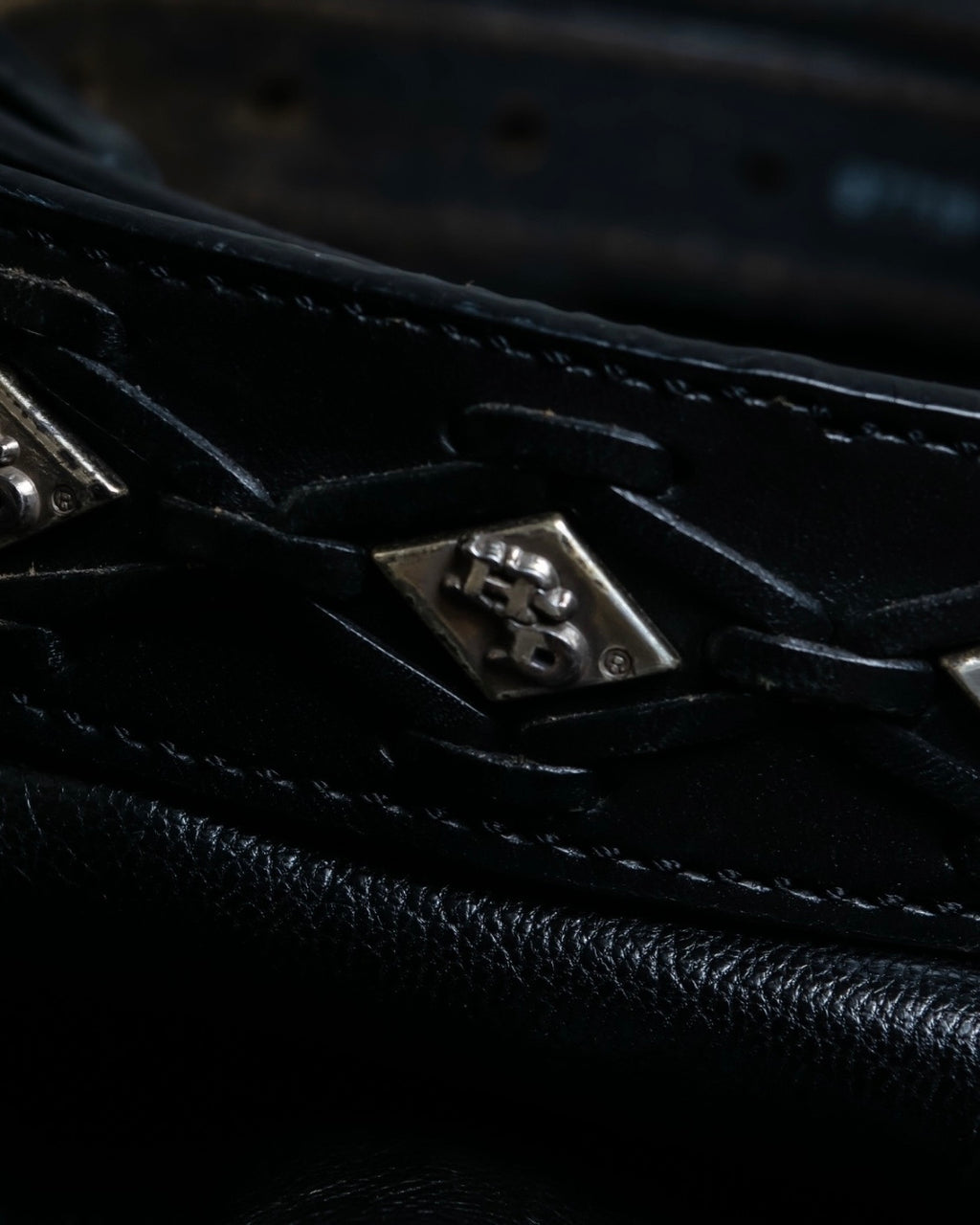 HARLEY-DAVIDSON Genuine Leather Silver Detail Belt