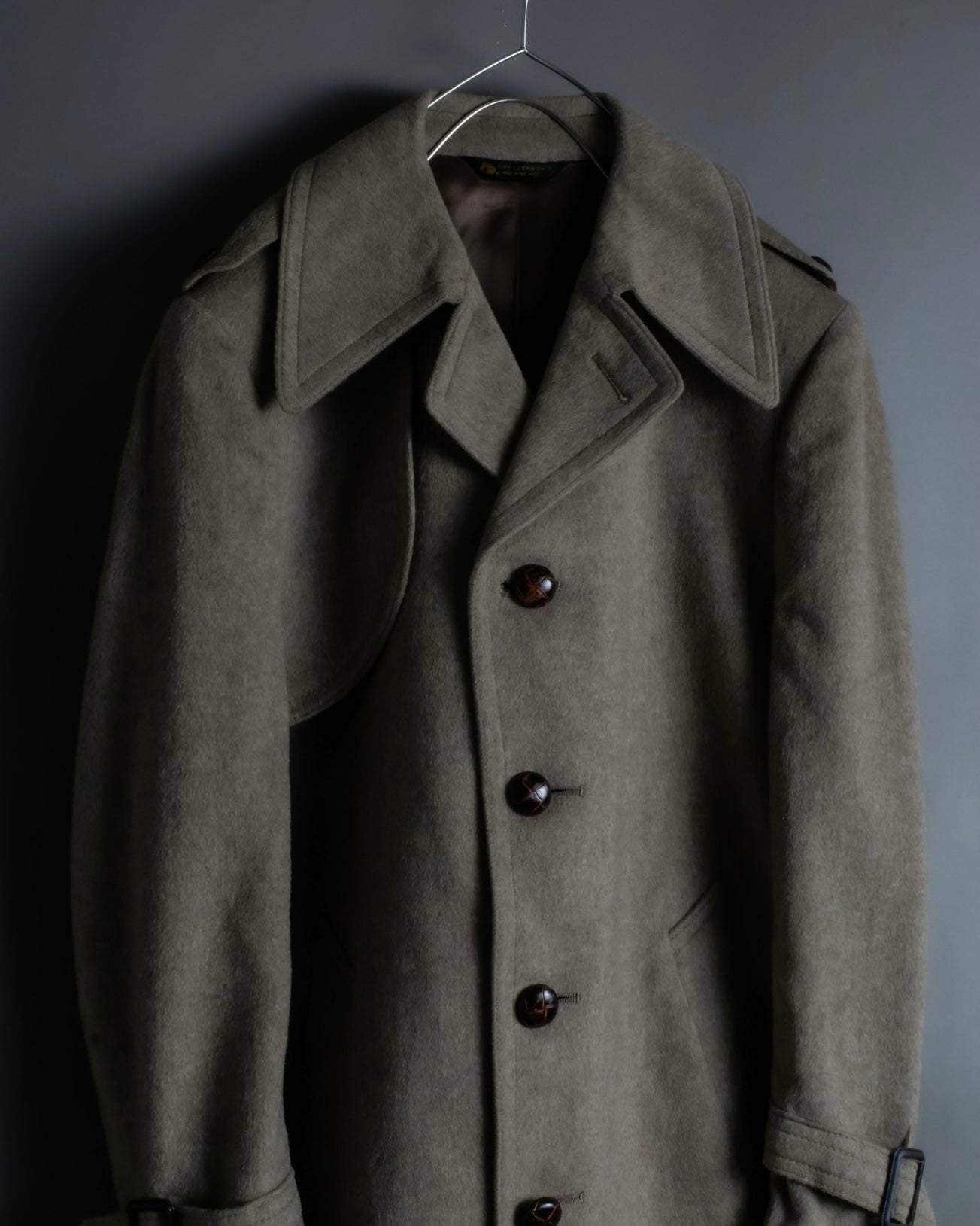 "ALPACUNA" 70's Pure wool beautiful trench coat