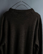 "COMME des GARCONS HOMME PLUS (1997-98's )" Spiral print design dark brown knit