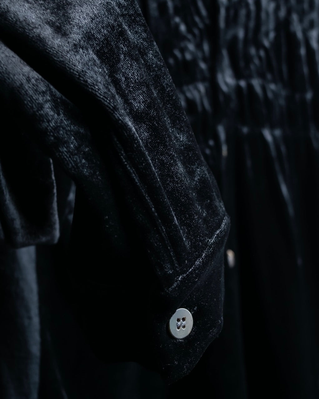 "tricot COMME des GARCONS" Mad velour avant-garde gathered shirt