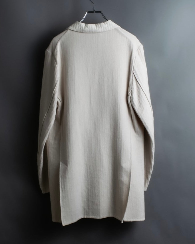 "SOWER" cashmere cotton double breasted tailored jacket