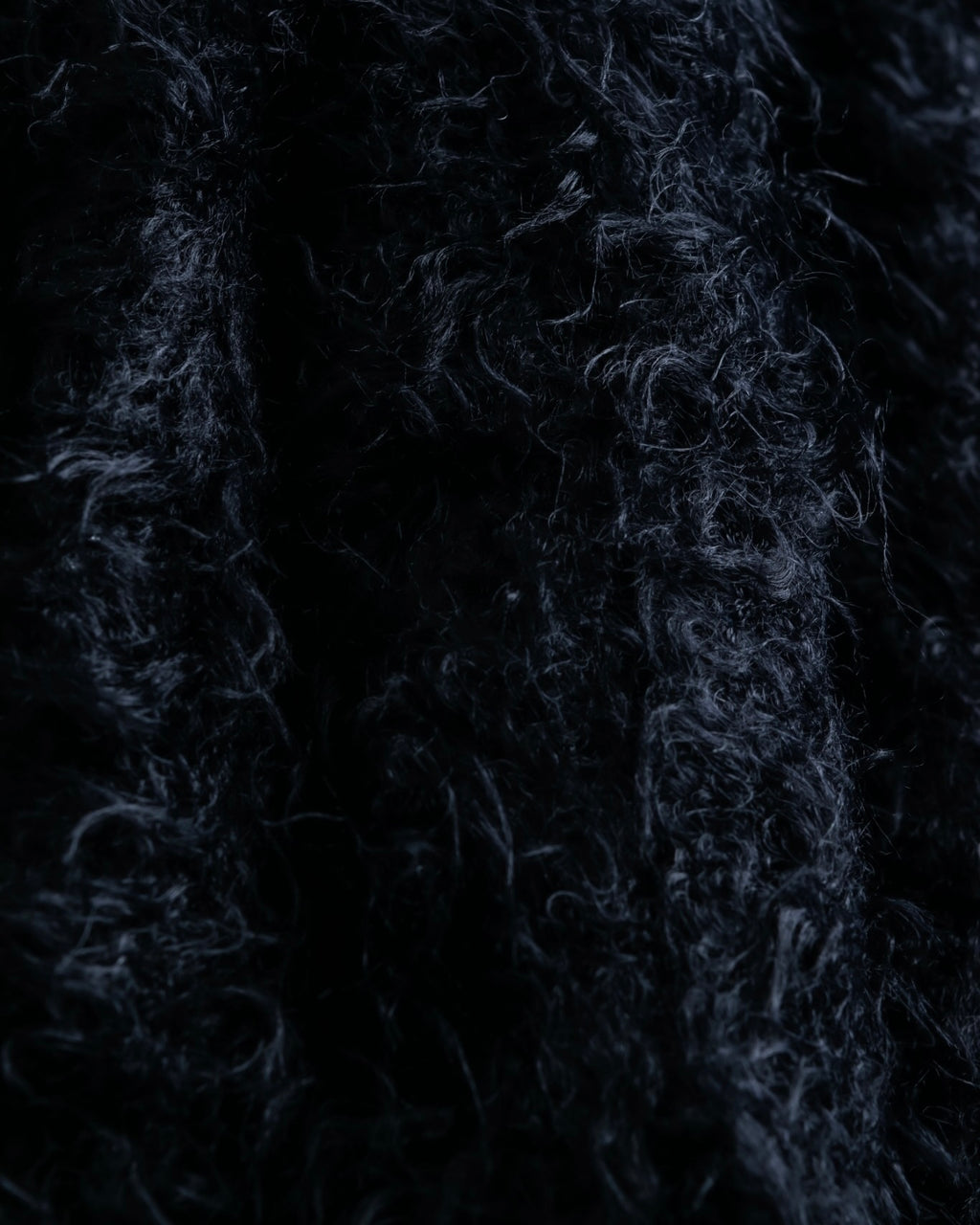 "FENDI" mohair shaggy long cardigan