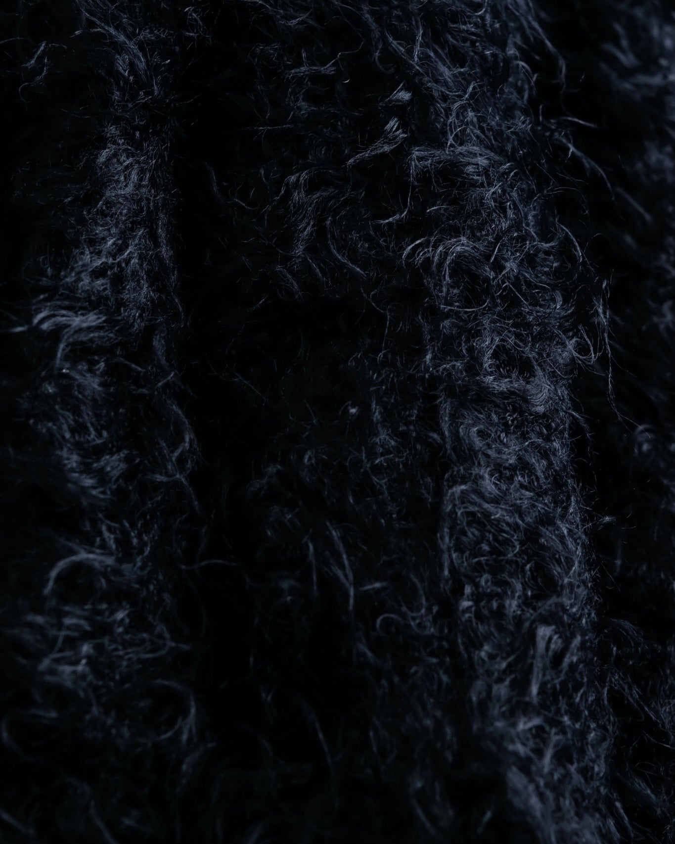 "FENDI" mohair shaggy long cardigan