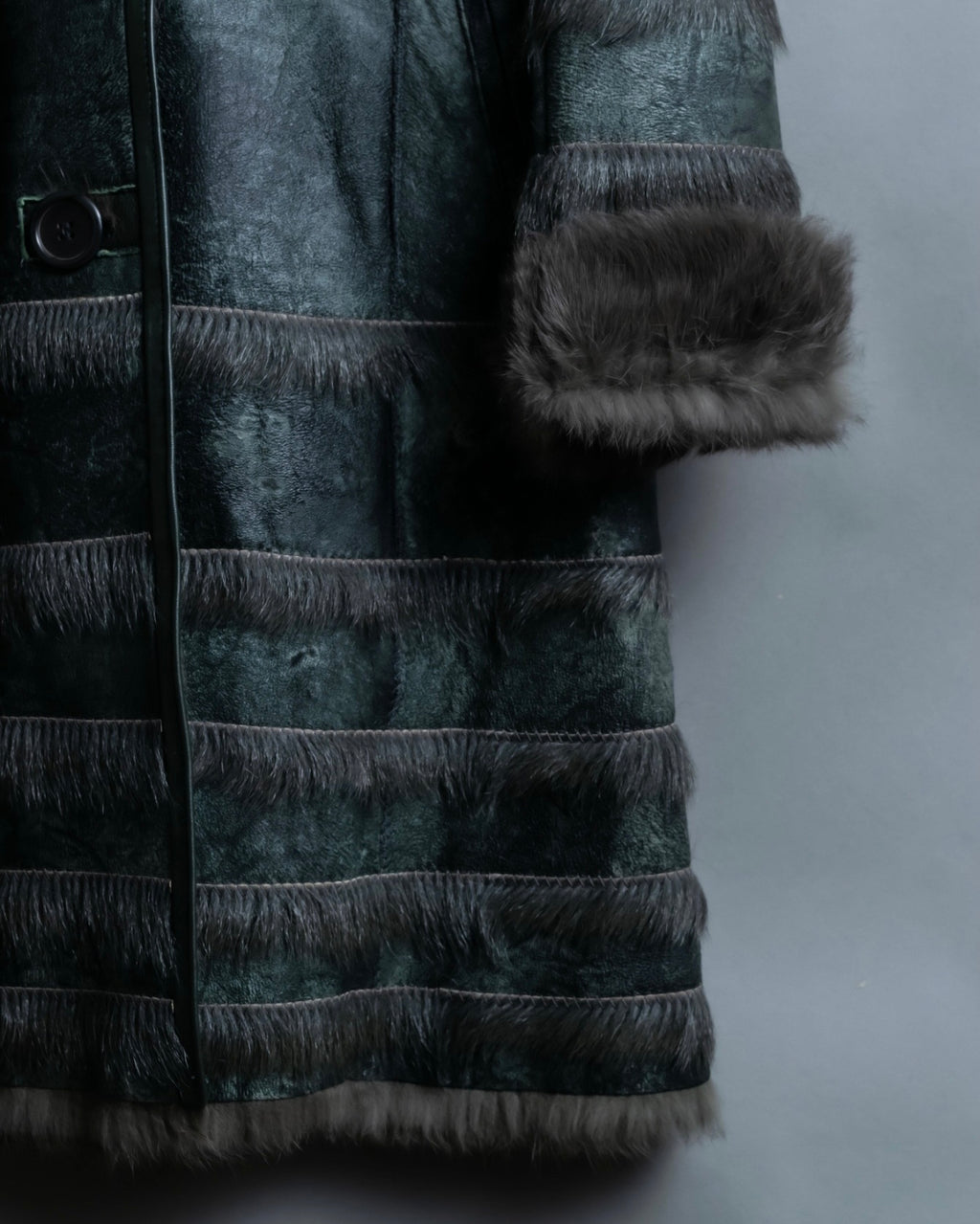 Vintage Rabbit & Fox Real Fur Coat