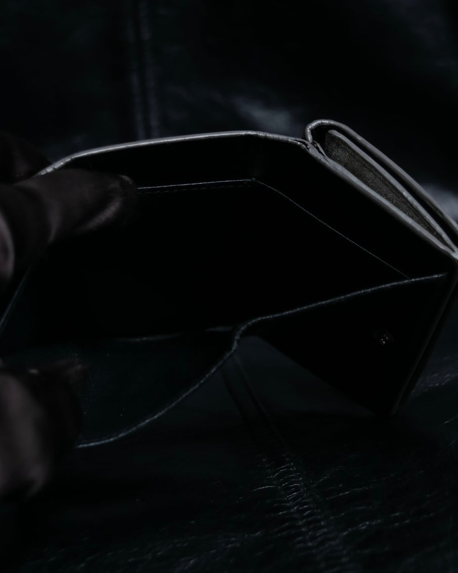 "BALENCIAGA" Glittery grunge style compact wallet