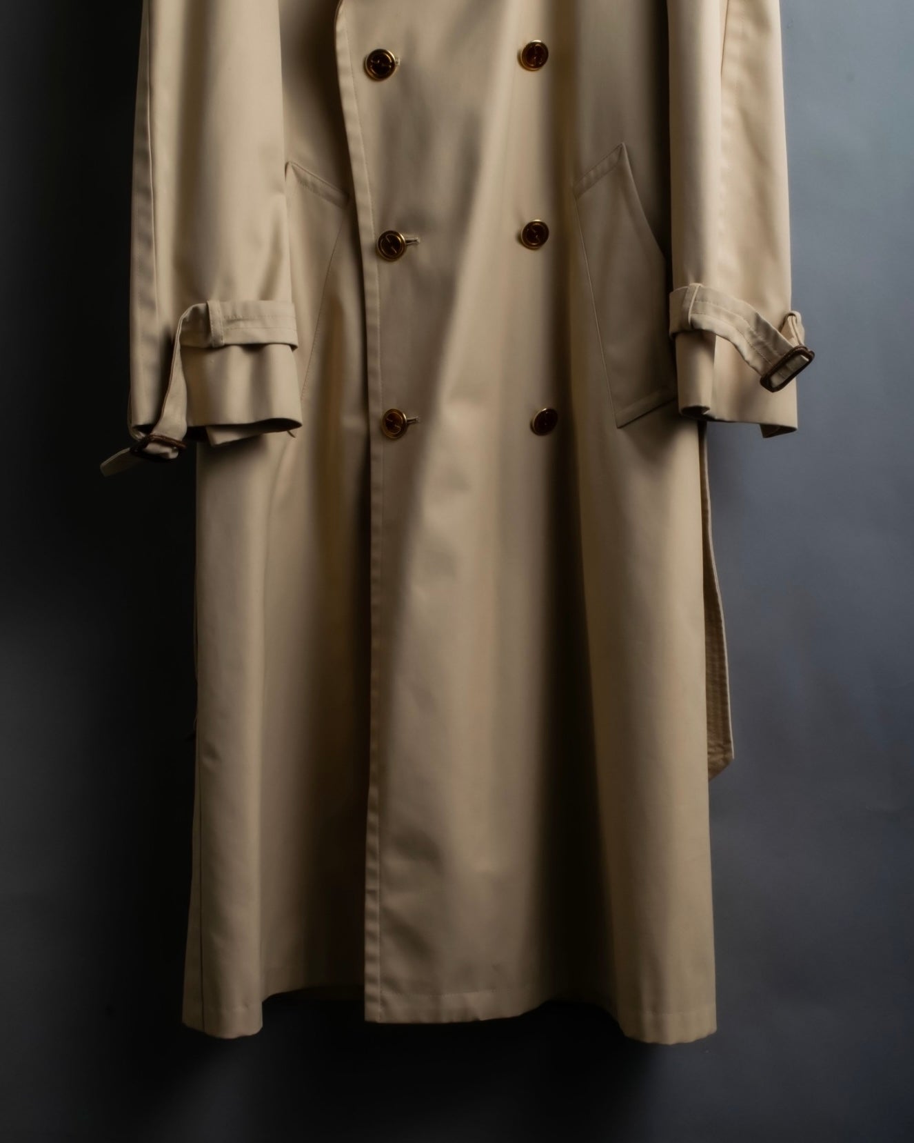 "GUCCI 70-80's" Big collar design oversize design trench coat