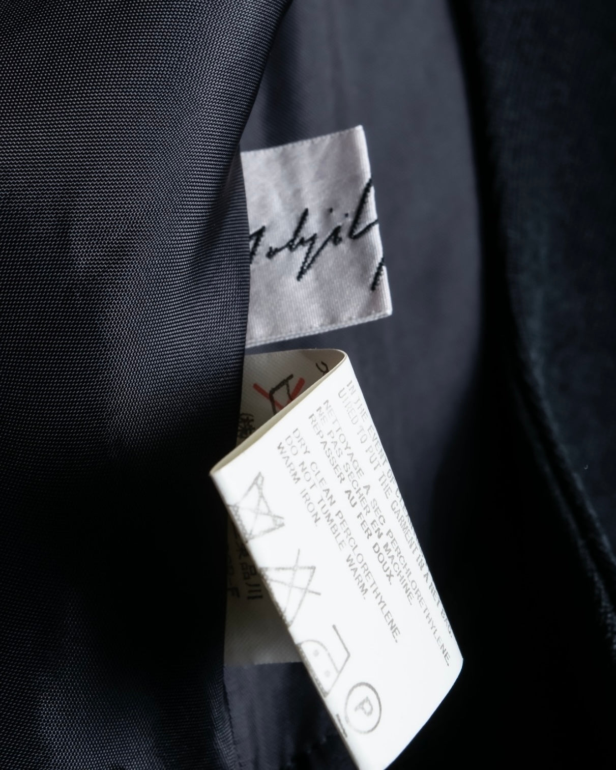 "Yohji Yamamoto" double zip asymmetric skirt