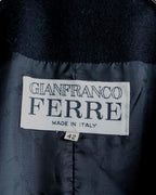 "GIANFRANCO FERRE" Virgin wool leather piping jacket