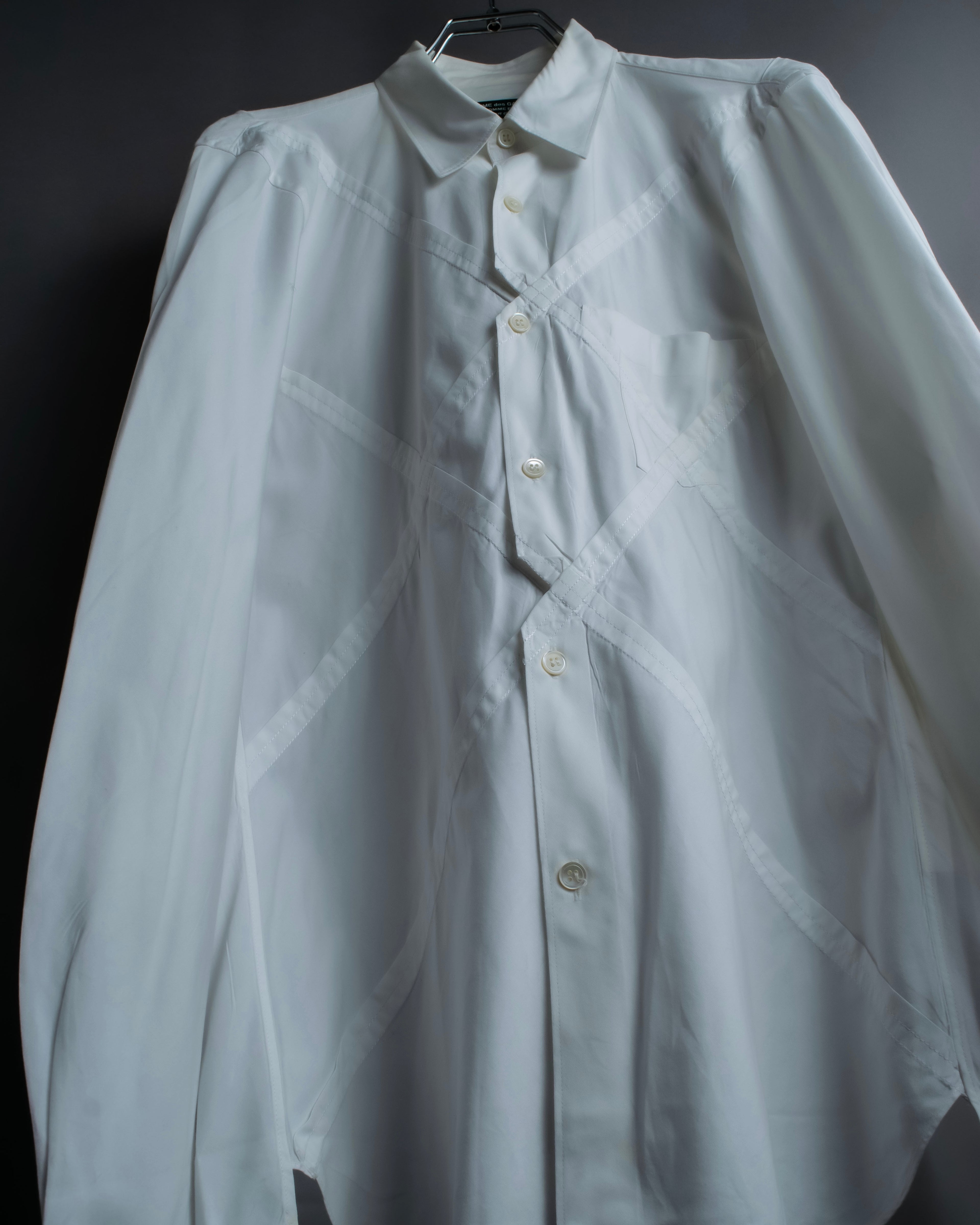 “Comme des Garçons Homme Plus Ever Green” special diagonal cut designed shirt