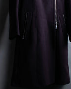 "GIANFRANCO FERRE white" riders design double zip coat