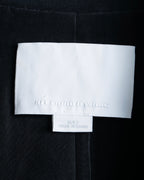 "Alexander wang"Leather piping tailored jacket with back fastening design