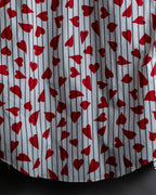 “JW Anderson” heart pattern designed striped shirt