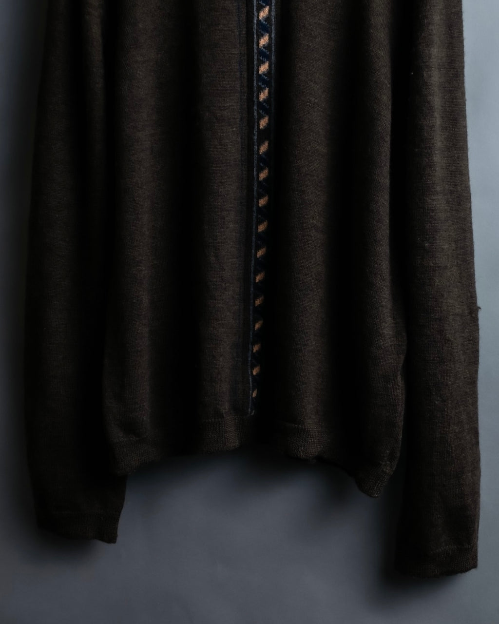 "COMME des GARCONS HOMME PLUS (1997-98's )" Spiral print design dark brown knit