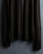 "COMME des GARCONS HOMME PLUS (1997-98's )" Spiral print design dark brown knit