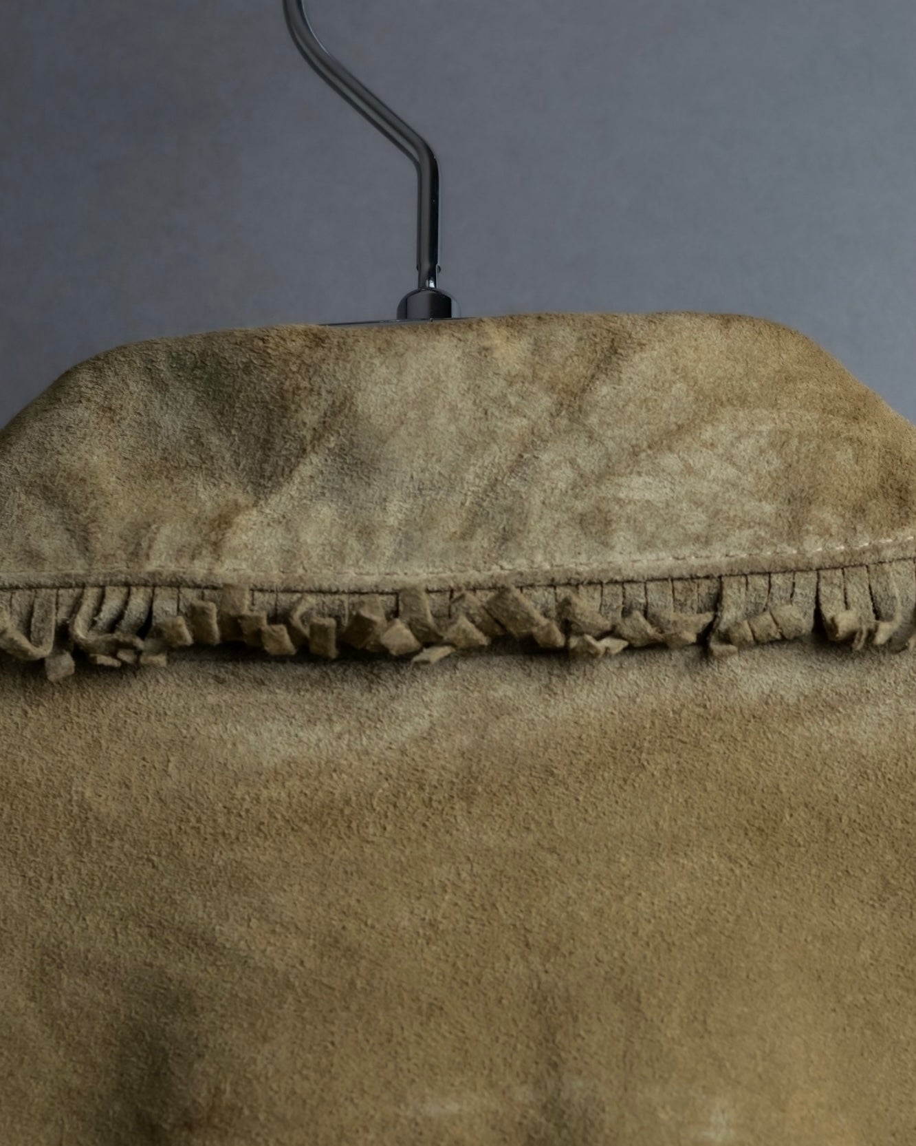 Vintage suede fringe jacket