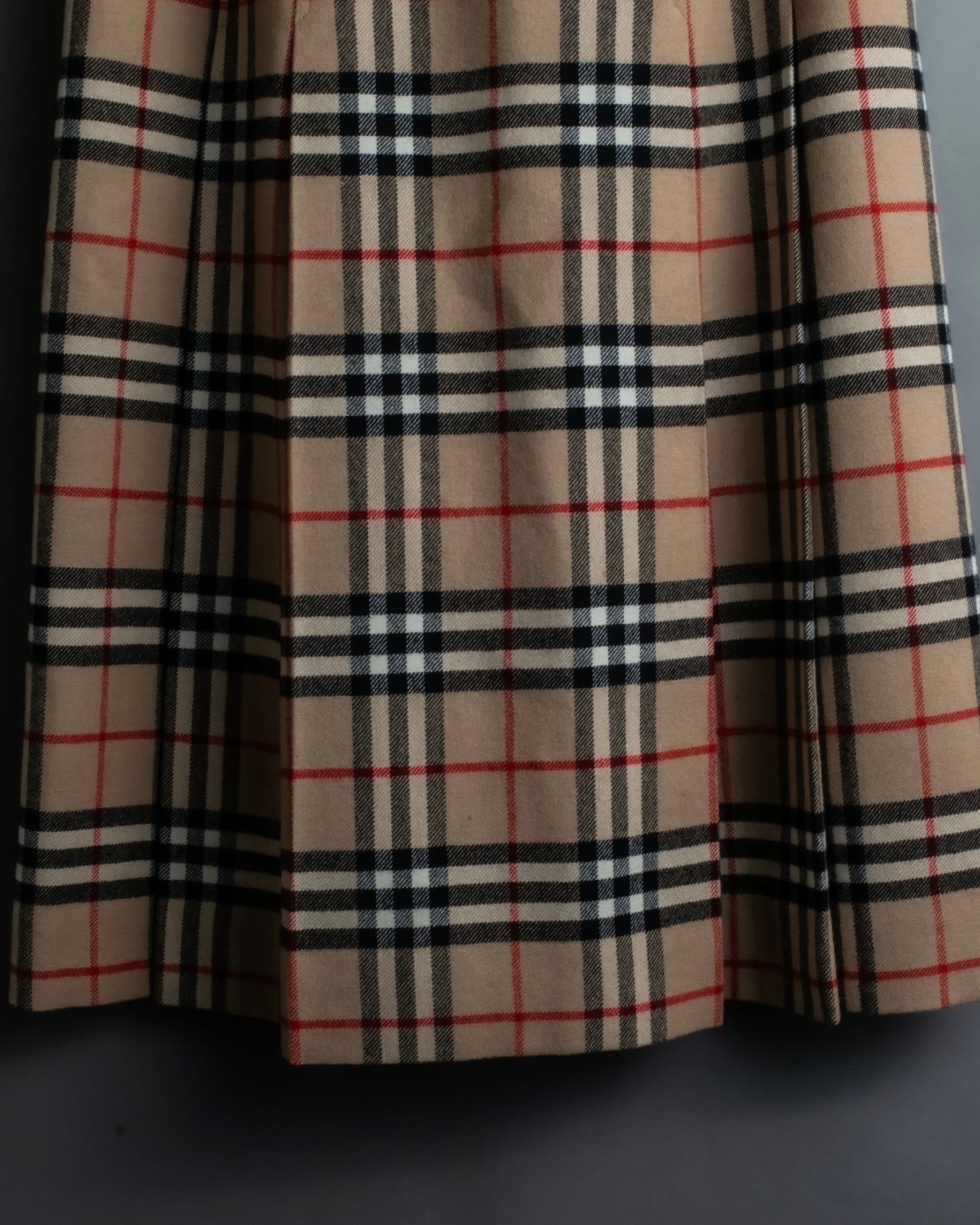 "Burberry's (70-80's)" Nova check side zip pleated skirt