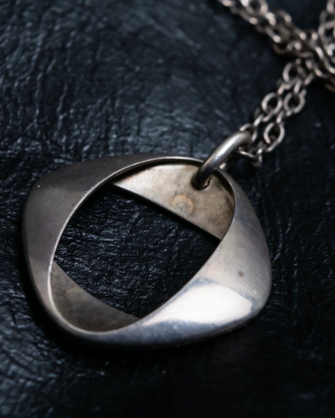 “Georg Jensen” inside out designed silver chain necklace