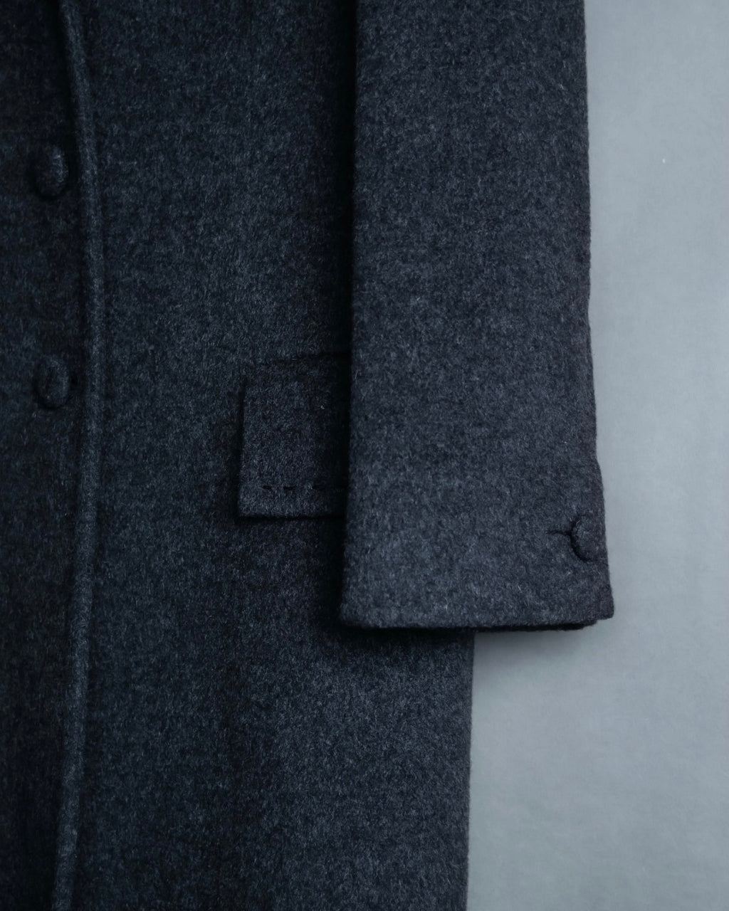 "LANVIN" 100% Cashmere Walnut Button Chester Coat