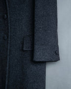 "LANVIN" 100% Cashmere Walnut Button Chester Coat