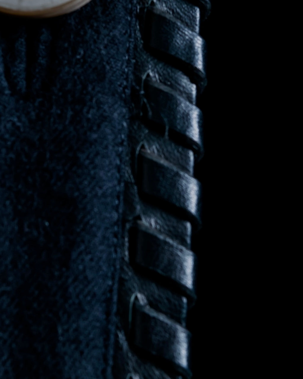 "GIANFRANCO FERRE" Virgin wool leather piping jacket