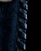 "GIANFRANCO FERRE" Virgin wool leather piping jacket