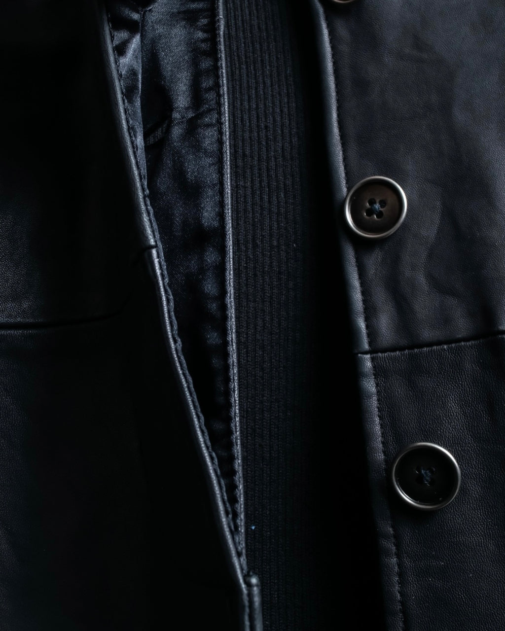 Vintage Leather x CORDUROY combination trench coat