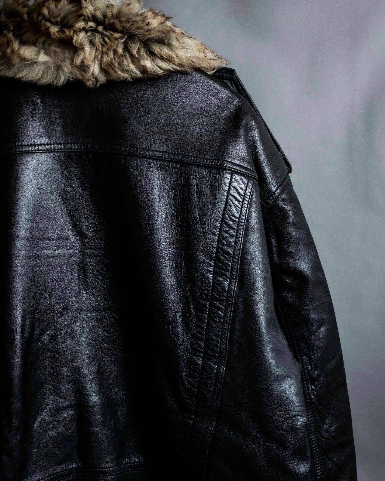 3XL Oversilhouette Faux Fur Leather Coat