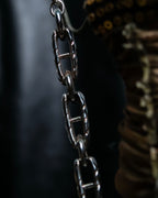 "Yves Saint Laurent" Overlapping fabric motif necklace