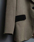 "EMPORIO ARMANI" Virgin Wool Shawl Collar Tailored Jacket