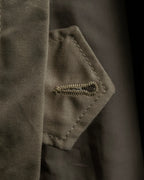 "SEEALL" patchwork designed maxi trench coat