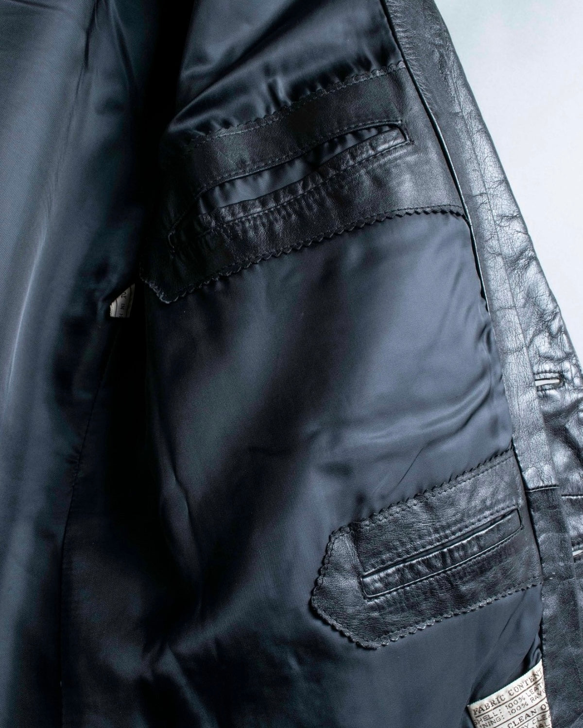 "Calvin Klein" Faded leather tailored jacket