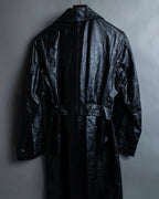 "tricot Comme des Garçons" Archive leather trench coat