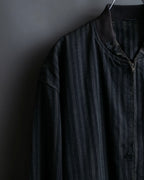 "Comme des Garcons Homme" distressed zip-up striped blouson