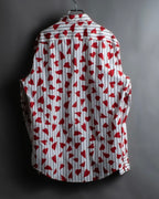 “JW Anderson” heart pattern designed striped shirt