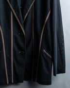 "ISSEY MIYAKE" Beautiful line sheer tailored jacket