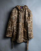 "NIEDIECK" Yarn sewn fur special hoodie jacket