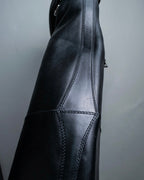 "PRADA" engineered leather boots