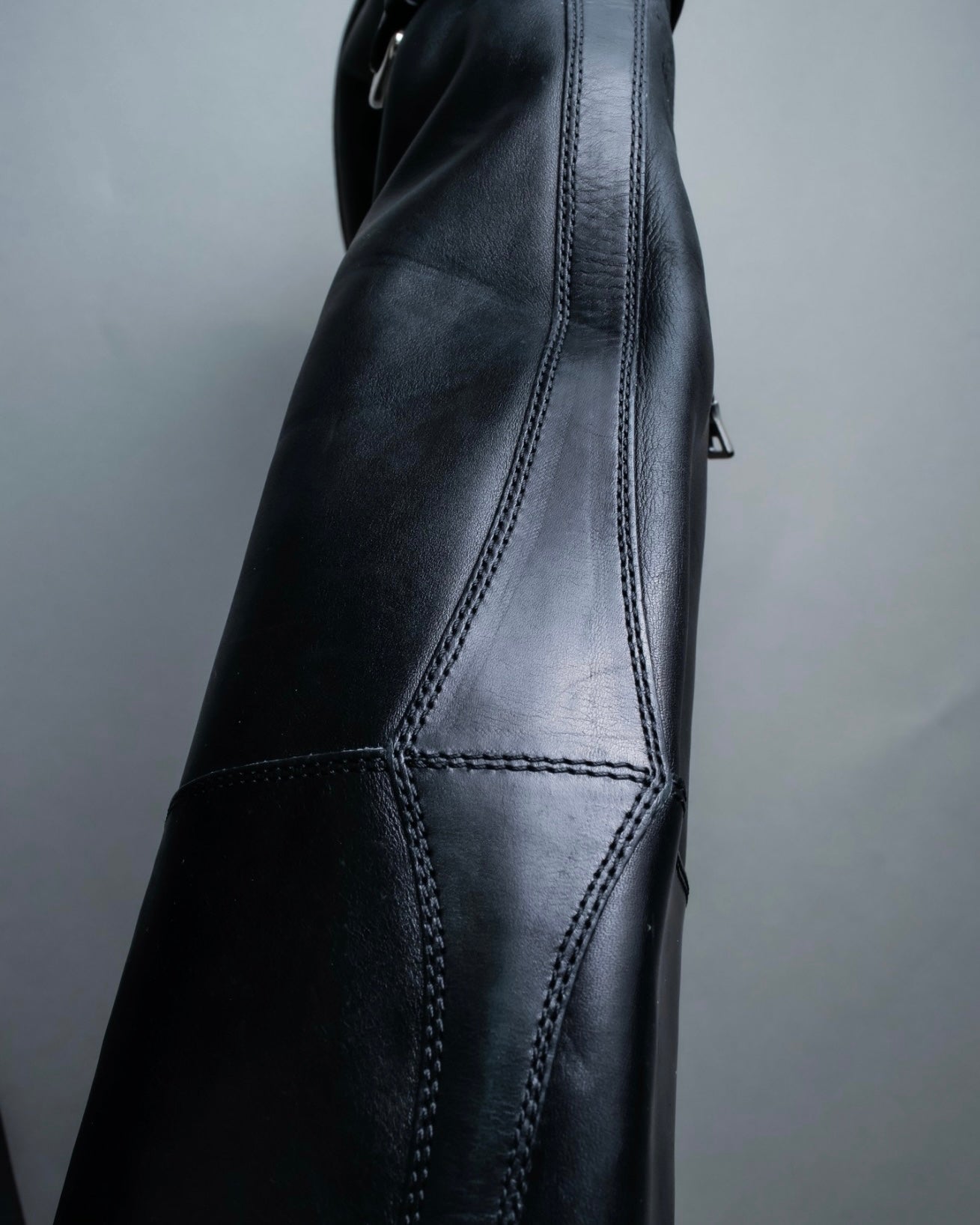 "PRADA" engineer leather boots