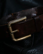 D&G Dark Brown Leather Bangle