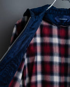 “John UNDERCOVER” gown designed check long hoodie