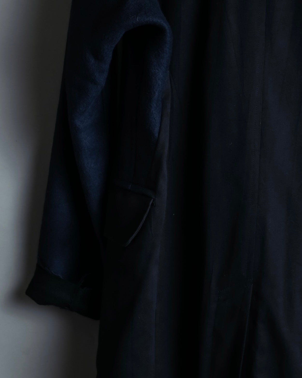 "Y's 2018 aw" Long coat with euphemistic lapels and different materials