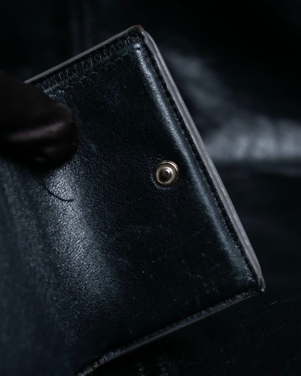 "BALENCIAGA" Glittery grunge style compact wallet