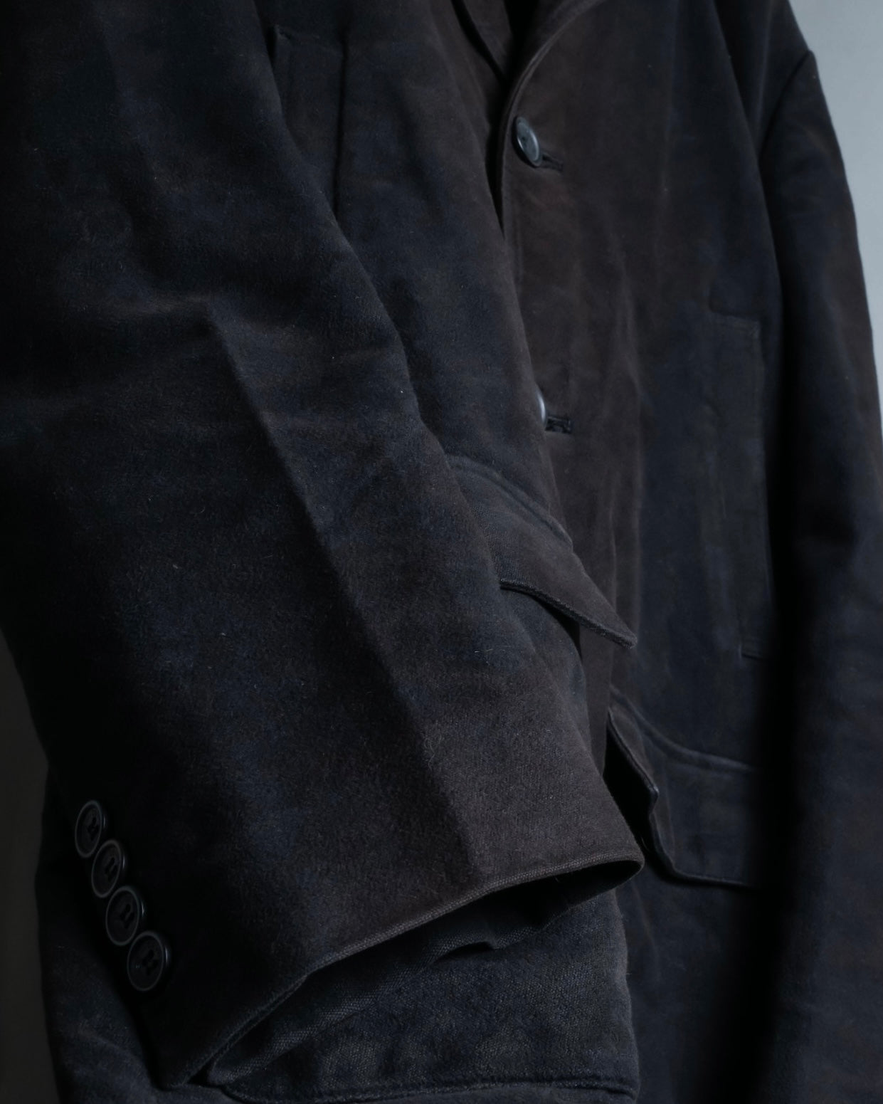 French layered detail long coat