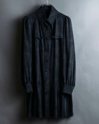 “Burberry Black Label” Trench coat designed long check shirts