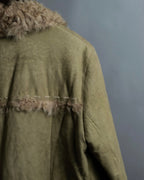 Vintage kargan lamb suede combination jacket