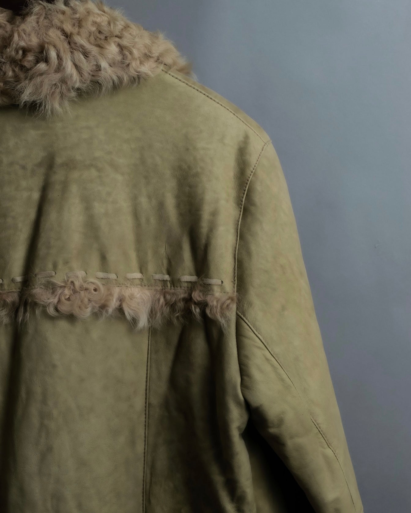 Vintage kargan lamb suede combination jacket