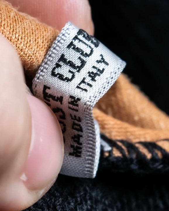 90's Italian sheer layered gathered knit