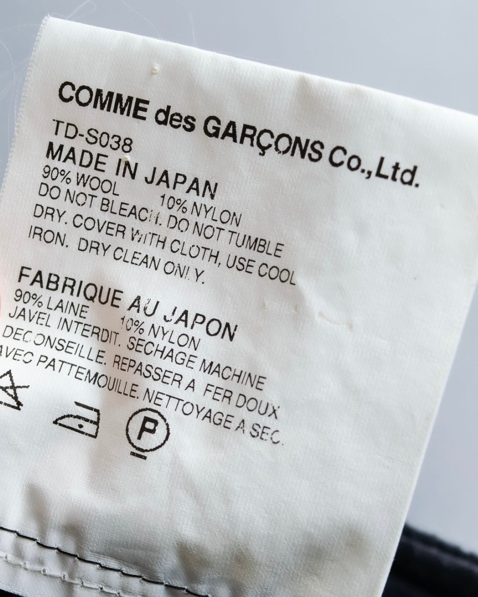 "Tricot Comme des Garçons" wool pleated wrap skirt