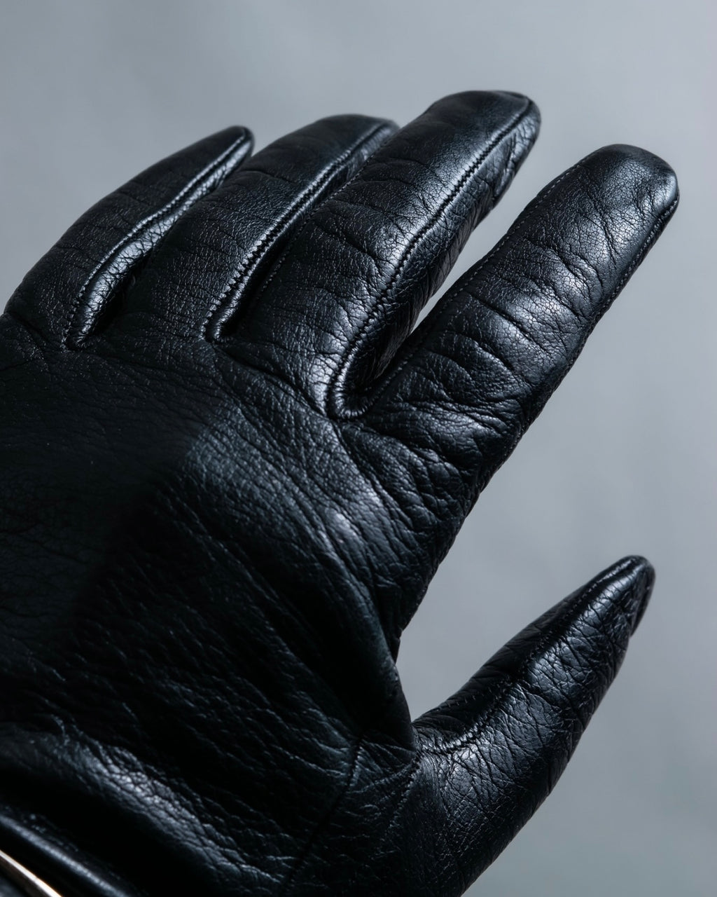 "GUCCI" Horsebit Leather×cashmere Gloves